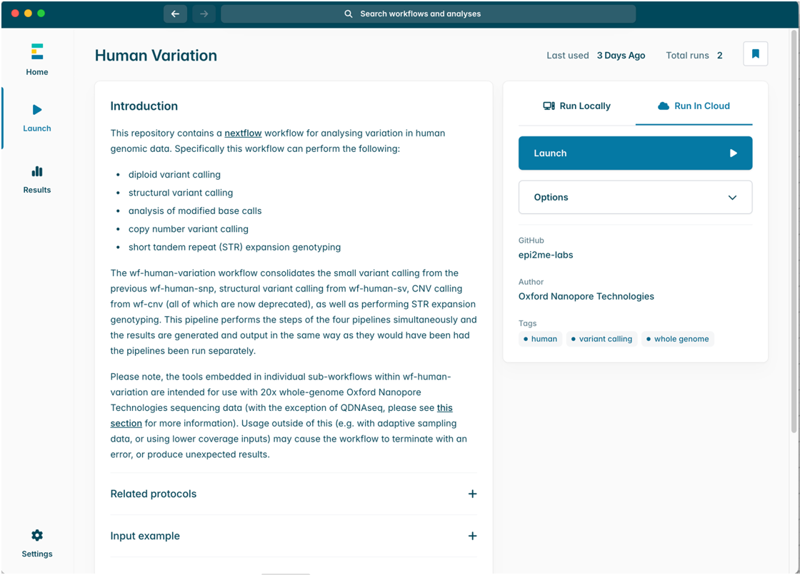 RYI-wf-human-variation in EPI2ME Cloud